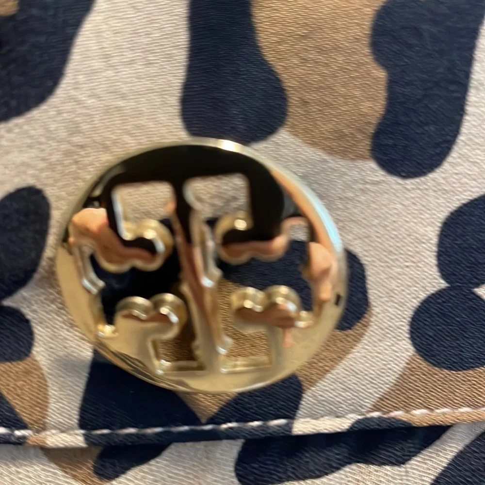 Tory Burch 100% Silk Leopard Print Long Sleeve Fit & Flare Mini Dress Size 6 EUC
